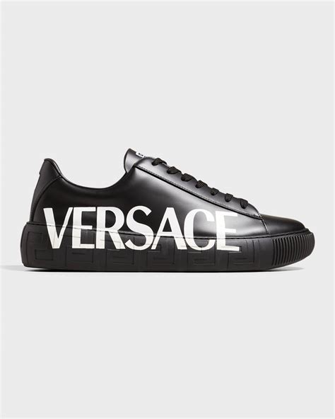 versace men's leather sneakers barneys|saks Versace sneakers.